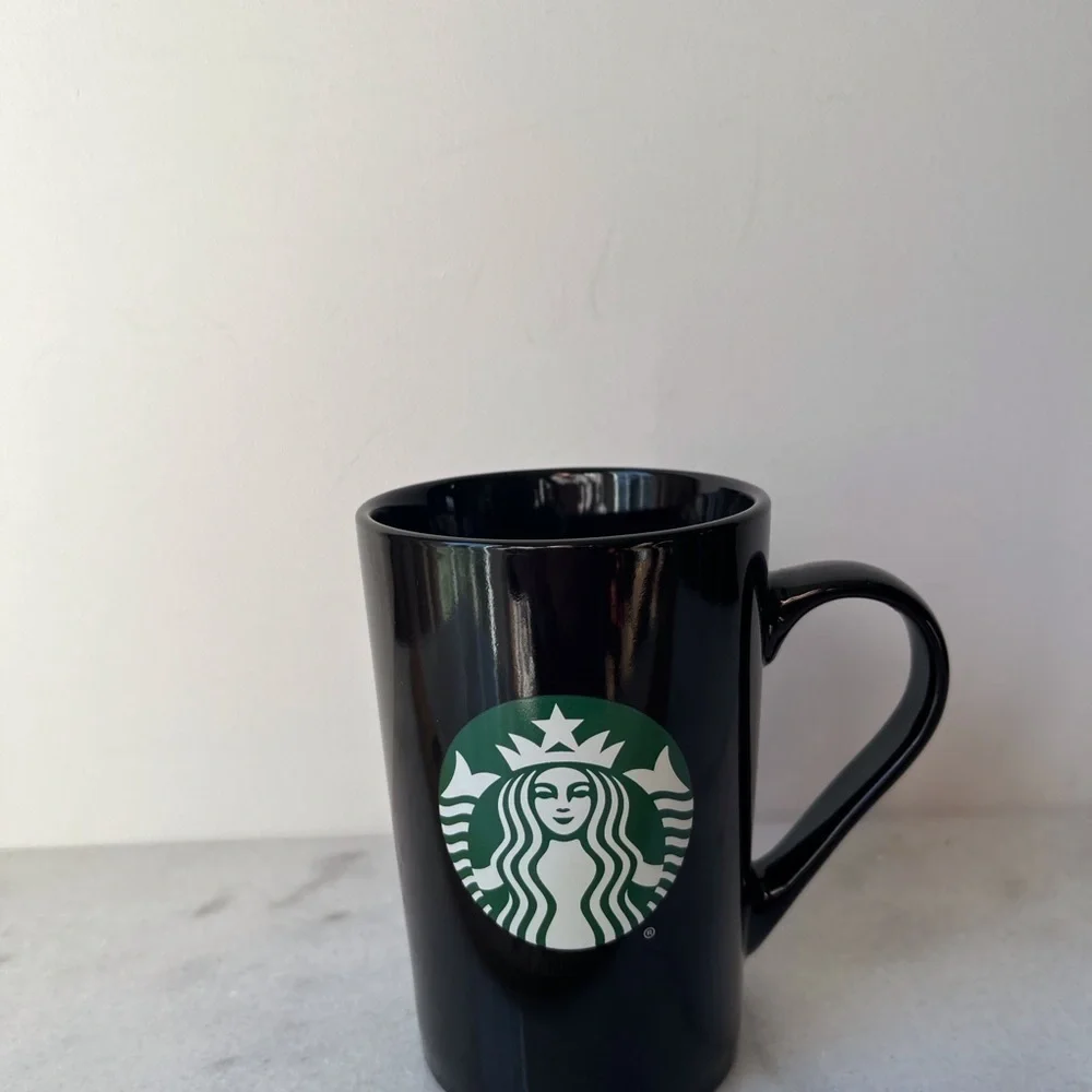 Black Starbucks mug